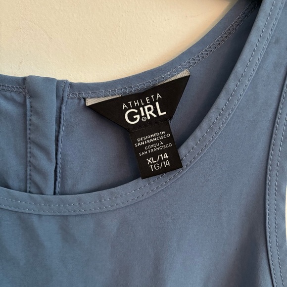 ATHLETA GIRL ON THE GO COTTAGE BLUE ROMPER SIZE XL/14 - Picture 5 of 10